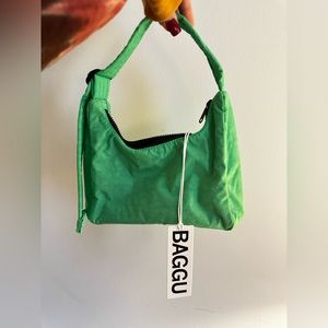 NEW baggu mini nylon shoulder bag - aloe